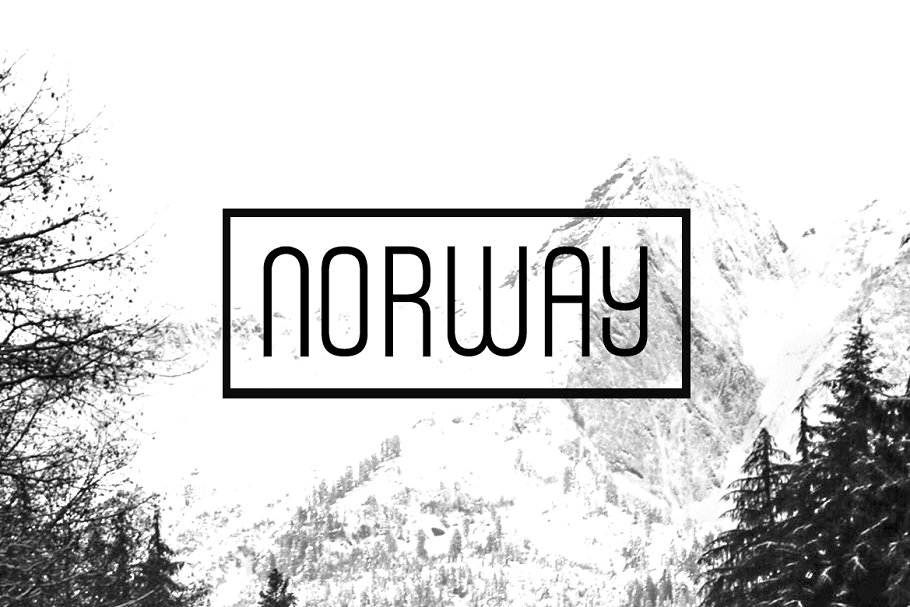 Beispiel einer Norway-Schriftart